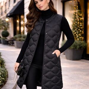 Uniqlo Dark Gray Quilted Vest